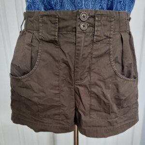 100% COTTON CARGO SHORTS Chocolate Brown SZ 6